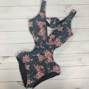 Beach Waves Cut Out One Piece